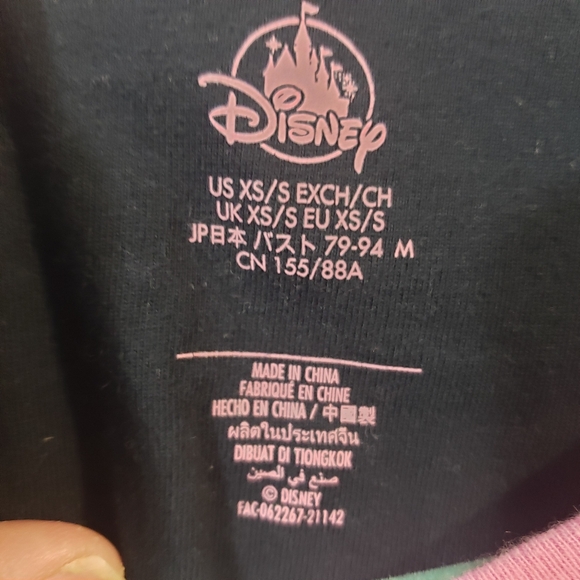 DISNEY Womens Size Extra Small Black Pink Aristocats Short Sleeve Sleep Shirt - Picture 3 of 9
